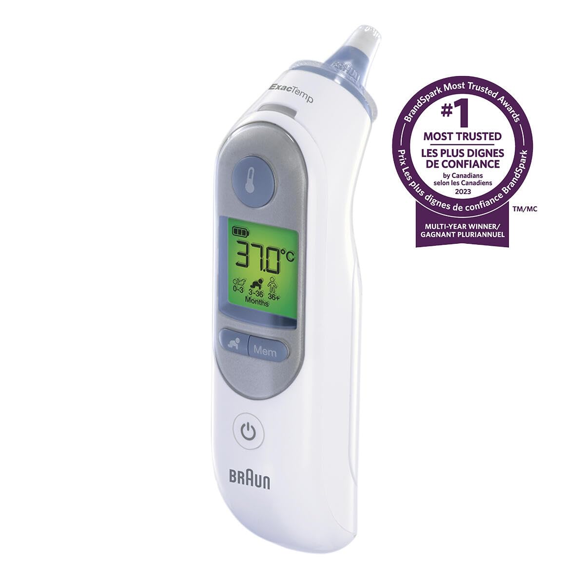 Braun IRT6520CA ThermoScan® 7 Ear Thermometer with Age Precision™ for All Age Groups, #1 Brand Among Pediatricians and Moms - Available at All In One Marketplace Canada