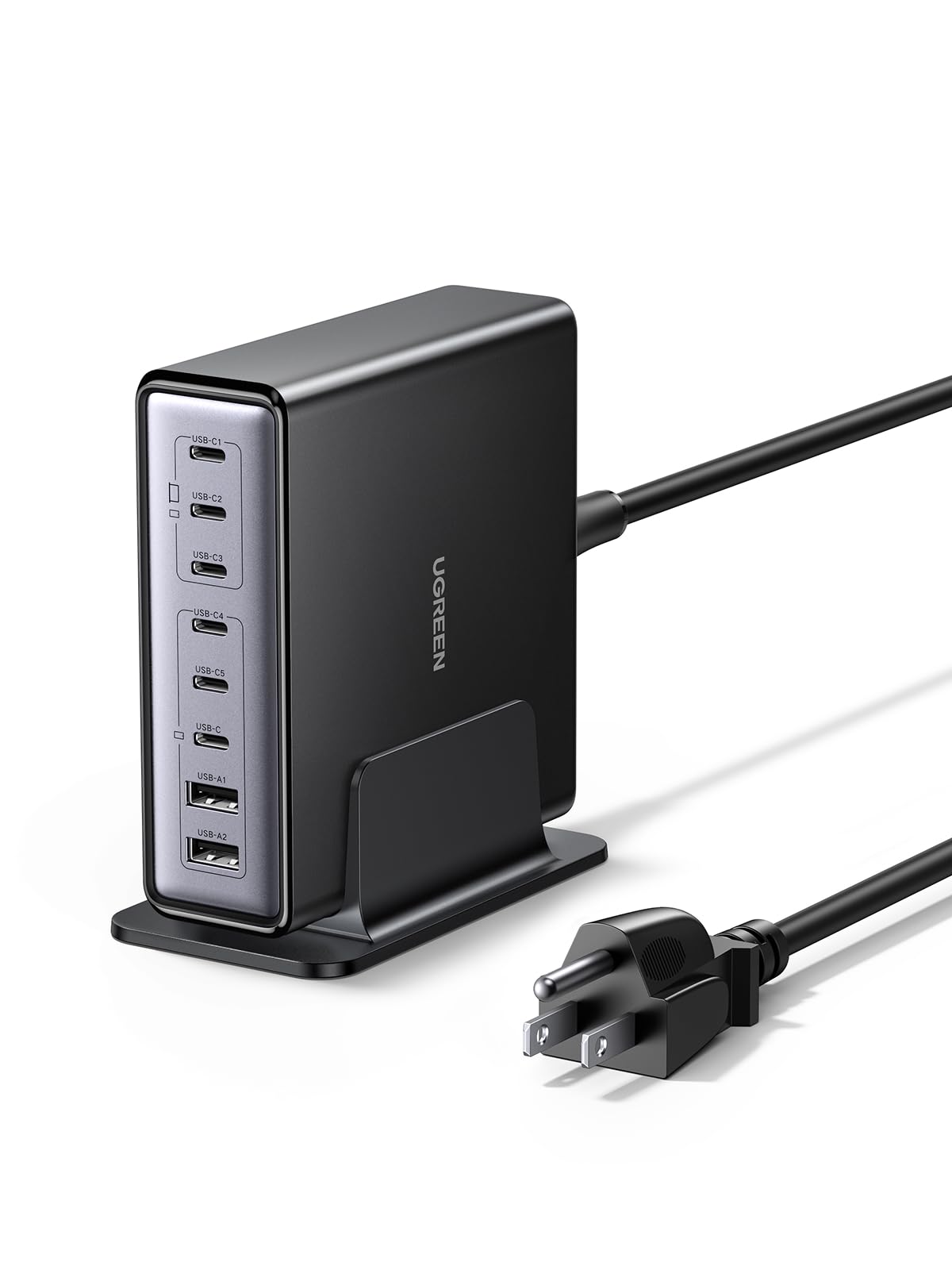 UGREEN 200W 8-Port GaN USB C Charger Block, Desktop Charging Station USB C and USB PD 100W Fast Charging Compatible for MacBook Pro 16" Air, XPS 13, iPad Pro, iPhone 17 Pro, Galaxy S26 S25