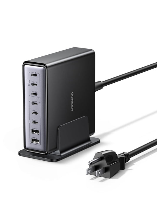 UGREEN 200W 8-Port GaN USB C Charger Block, Desktop Charging Station USB C and USB PD 100W Fast Charging Compatible for MacBook Pro 16" Air, XPS 13, iPad Pro, iPhone 17 Pro, Galaxy S26 S25