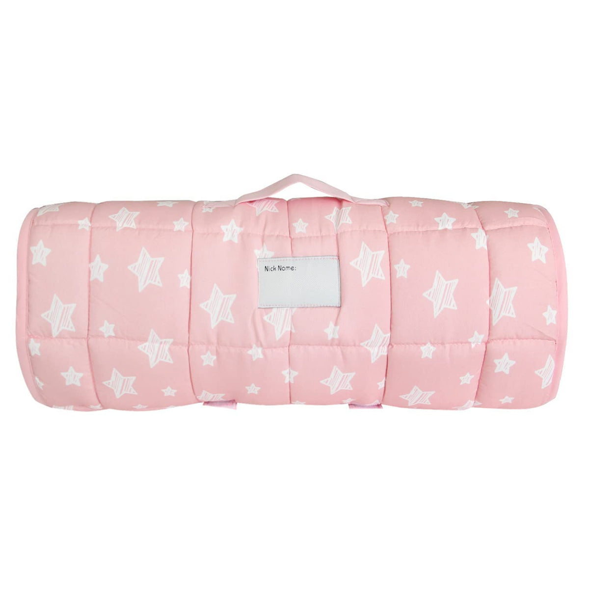 Toddler Nap Mat with Removable Pillow and Fleece Minky Blanket, Winter Sleeping Bag Soft Perfect for Preschool, Daycare, Travel Sleeping Bag Girls/Boys, Designed to Fit on a Standard Cot, Pink Star 🍁 All In One Marketplace Canada