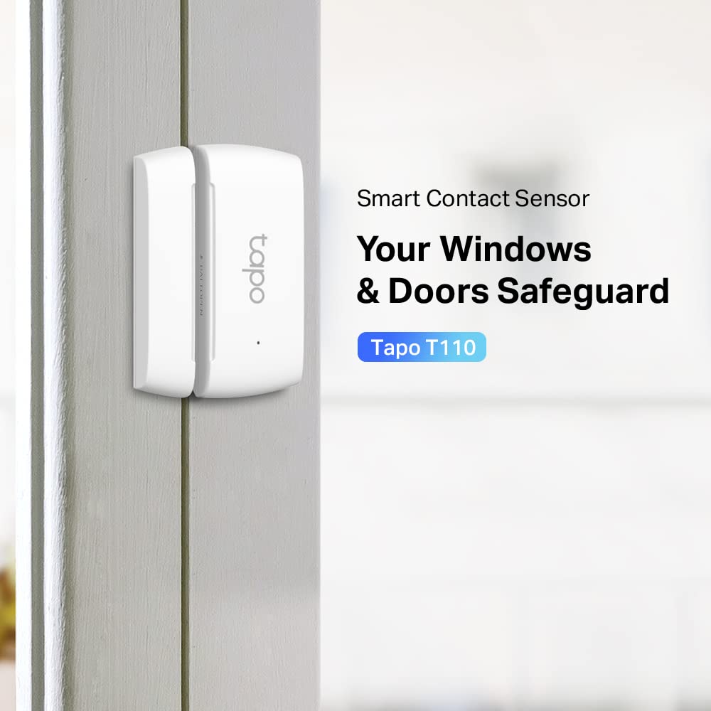 TP-Link Tapo T110 Contact Sensor, White, Requires Tapo Hub, Long Battery Life, Real-Time Notification, Smart Action Tapo