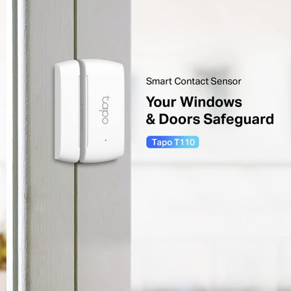 TP-Link Tapo T110 Contact Sensor, White, Requires Tapo Hub, Long Battery Life, Real-Time Notification, Smart Action Tapo