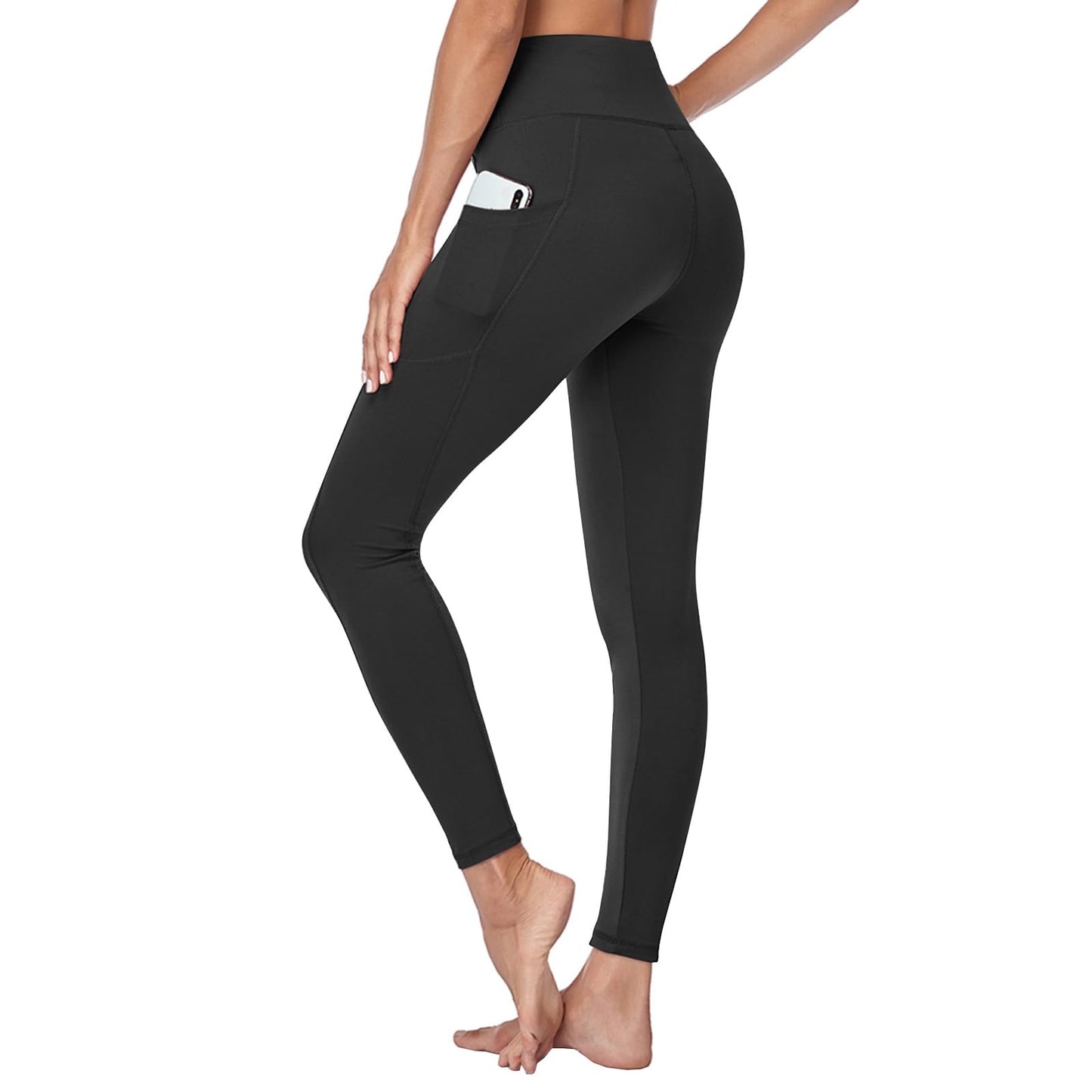 Gayhay Leggings with Pockets for Women - High Waisted Tummy Control Soft Compression Yoga Pants for Workout Running Gym - Available at All In One Marketplace Canada