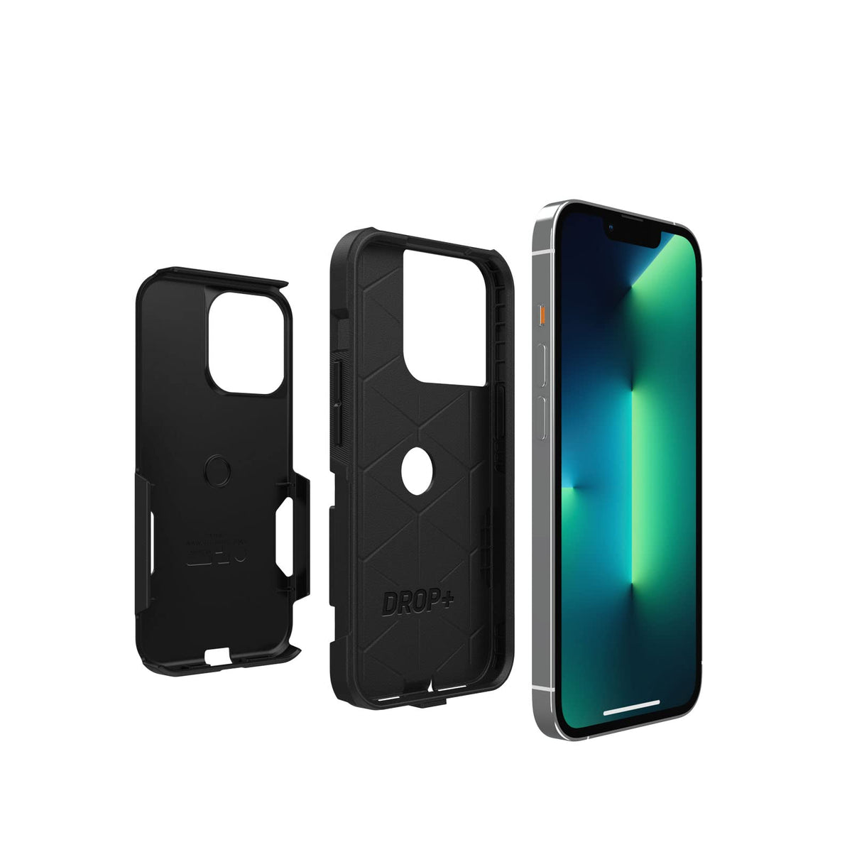 OtterBox iPhone 13 Pro (Only) – Commuter Series Case – Thin, Dual-Layer, Pocket-Friendly, Port Cover – (Black)