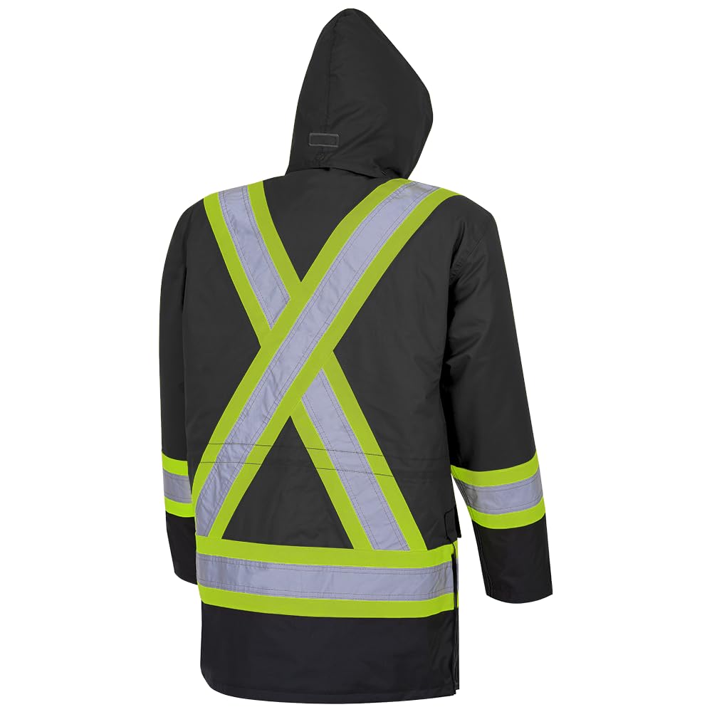 Pioneer Hi Vis Winter Work Jacket for Men - 7-in-1 - For Construction 🍁 All In One Marketplace Canada