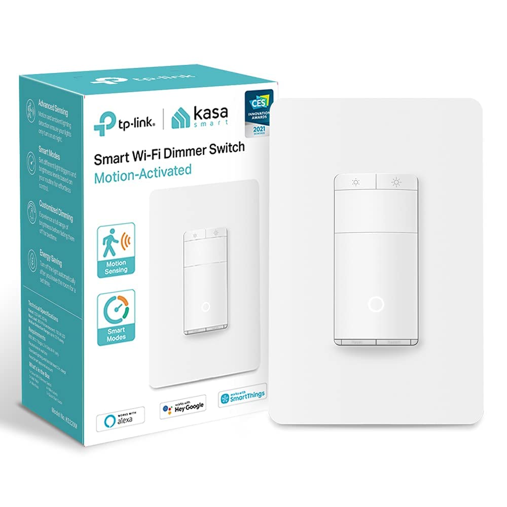 Kasa Smart Motion-Activated WiFi Dimmer Switch by TP-Link (KS220M) - Smart Motion Detection, WiFi Light Switch Works with Alexa and Google Assistant, No Hub Required, White 🍁 All In One Marketplace Canada