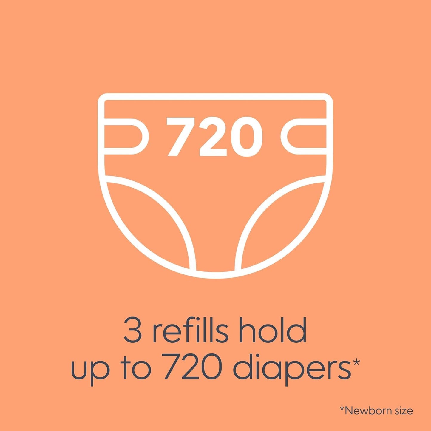 Diaper Genie Max Fresh Clean Laundry Scent Diaper Disposal Pail Refills, Pack Of 3