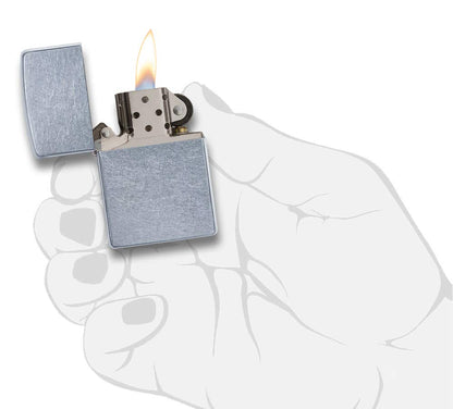 Zippo Street Chrome Pocket Lighter, 5 1/2 x 3 1/2cm, Silver - Available at All In One Marketplace Canada