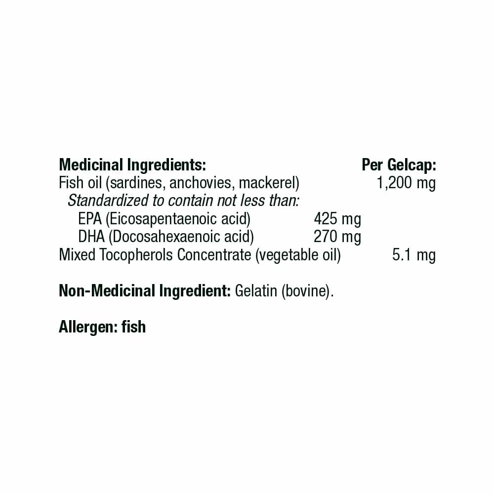THORNE Super EPA - Omega-3 Fatty Acids EPA 425mg and DHA 270mg Supplement - Support Brain, Cardiovascular, Joints, and Skin* - Gluten-Free, Dairy-Free, Soy-Free - 90 Gelcaps - Available at All In One Marketplace Canada