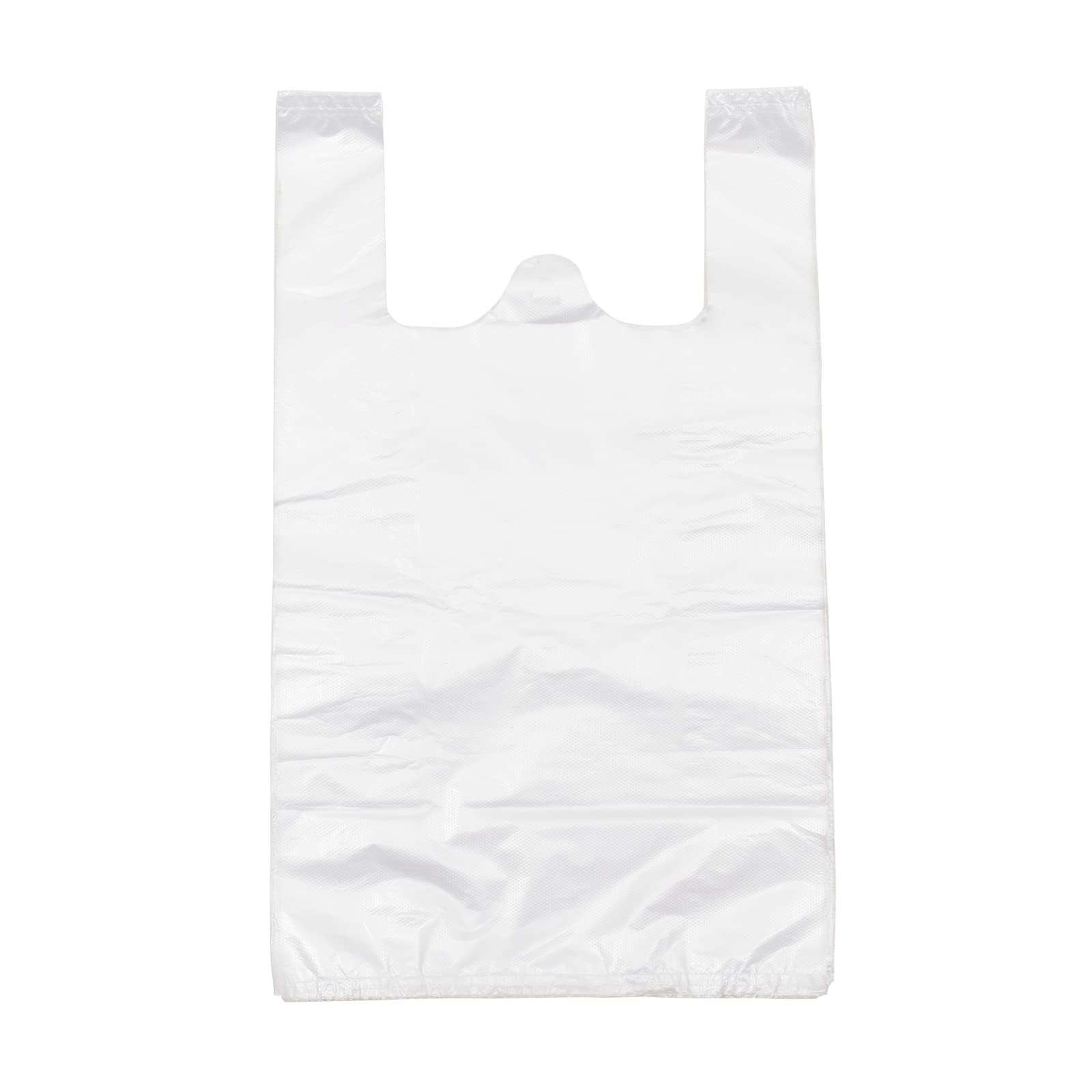 T Shirt Bags Plastic Grocery Bags with Handles for Merchandise and Supermarket, Bolsas De Plastico Para Negocio, 12 x 20 Inch (White, 200Pcs) - Available at All In One Marketplace Canada