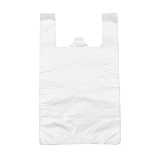 T Shirt Bags Plastic Grocery Bags with Handles for Merchandise and Supermarket, Bolsas De Plastico Para Negocio, 12 x 20 Inch (White, 200Pcs) - Available at All In One Marketplace Canada