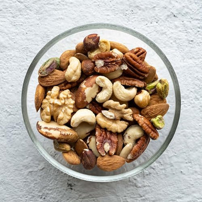 Yupik Raw Mixed Nuts 1kg - Almonds, Walnuts, Brazil Nuts, Cashews & Pistachios | Kosher, Gluten Free, High Fiber