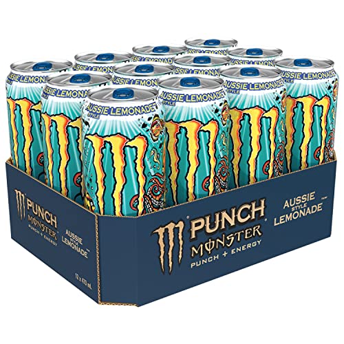 Monster Punch Aussie Style Lemonade Energy Drink, 473 mL Cans (12 Pack)