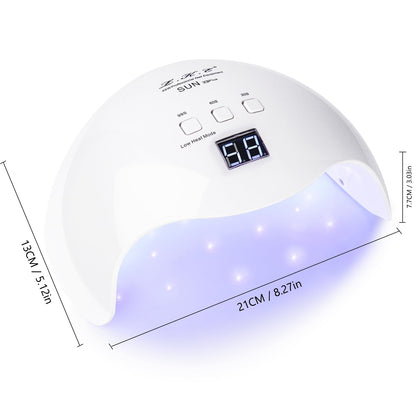 UV Nail Light, LKE Nail Dryer UV Light for Gel Nails with 3 Timers Professional UV LED Nail Lamp for Gel Nail Polish Kit Nail Art Tools Accessories in Home Use