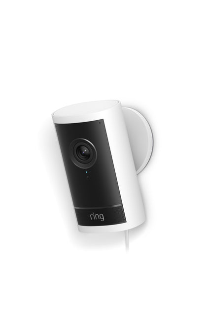 Ring Outdoor Cam Pro, Plug-In (Newest Model) — Retinal 4K with wide-angle video, 10x Enhanced Zoom, and Low-Light Sight, White