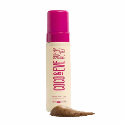 Coco & Eve Self Tanner Mousse - All Natural Sunless Tanning Mousse | Instant Self Tanning Lotion with Bali Bronzer | Sunny Honey Bali Bronzing Kit (Dark) - Available at All In One Marketplace Canada