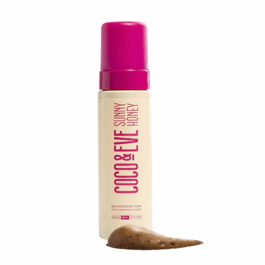 Coco & Eve Self Tanner Mousse - All Natural Sunless Tanning Mousse | Instant Self Tanning Lotion with Bali Bronzer | Sunny Honey Bali Bronzing Kit (Dark) - Available at All In One Marketplace Canada