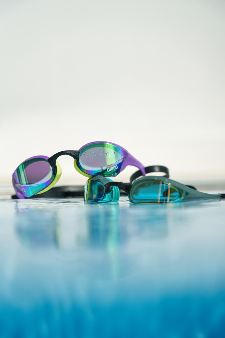 Arena Cobra Ultra Swipe Mirror Unisex Adult Racing Swimming Goggles, Swimming Pool Goggles with Curved Mirror Lenses, Anti-Fog, UV Protection, 5 Interchangeable Nose Bridges 🍁 All In One Marketplace Canada ARENA