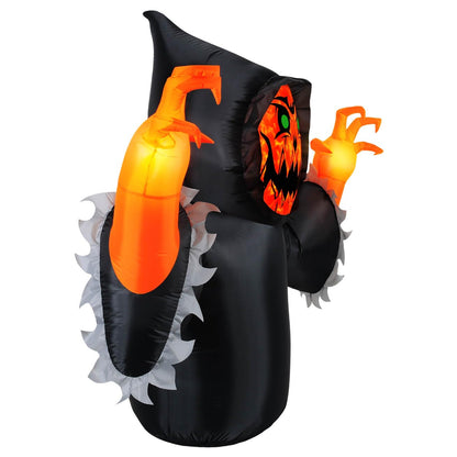 Faucheuse citrouille gonflable de 7 pieds (2,1 m) Occasions Halloween avec lumières tourbillonnantes