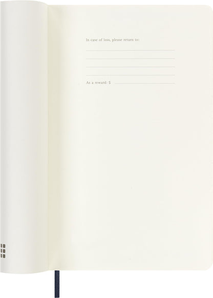 Moleskine Classic 18 Month 2026-2027 Weekly Planner, Soft Cover, Large (5" x 8.25"), Sapphire Blue, 208 pages