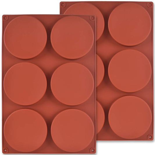 Newk Silicone Round Cake Mold, 2 Packs 6 Cavity Silicone Disc Like Mold for Cake, Resin Coasters, Handmade Soap 🍁 All In One Marketplace Canada