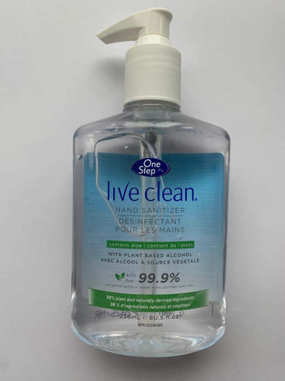 Live Clean One Step, Hand Sanitizer, 236ml, 12 count