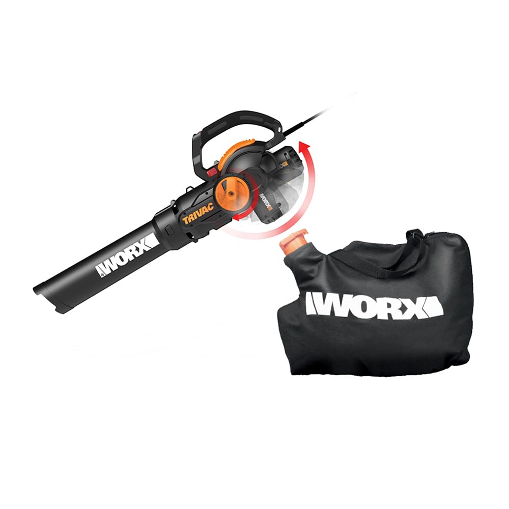 WORX 12 Amp Trivac 3-in-1 Electric Leaf Blower/Mulcher/Yard Vacuum - WG512 Worx
