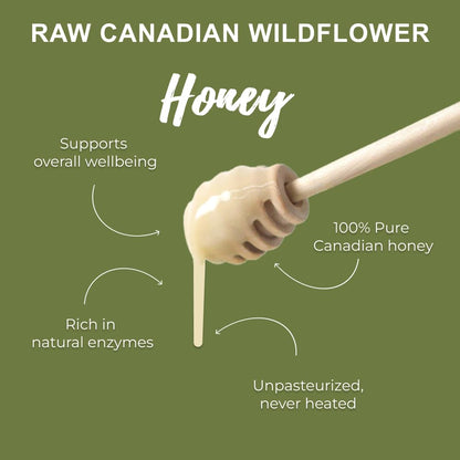 ONEROOT Raw Wildflower Honey | Unpasteurized Boreal Forest Variety | Creamed, Canadian-Farmed & Bottled | Single-Source Pure, Raw & Unfiltered (1kg)