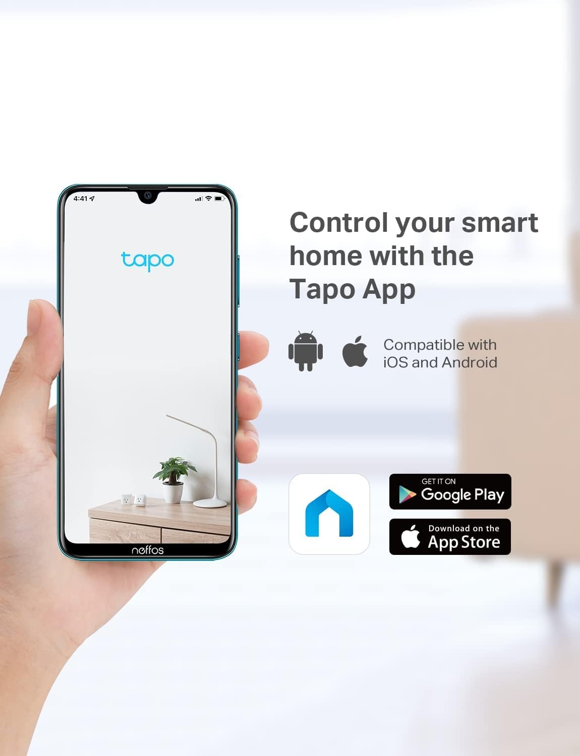 Tapo Smart Home Security WiFi Camera for Baby/Pet, 2.4GHz Wi-Fi Connection Required, 1080p (Full HD), Up to 30 ft Night Vision, Up to 128 GB microSD Card Slot, Works w/Alexa and Google (Tapo C100)