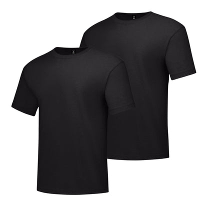 Hanes Mens Men's Beefy Tall Short Sleeve Tee Value Pack (2-Pack) Fashion t Shirts, Black, 3X-Large Tall US
