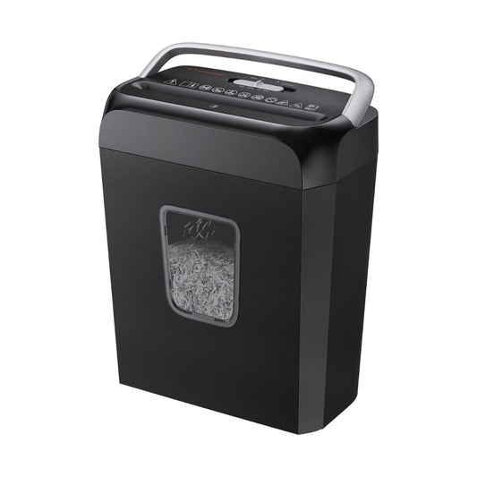 Bonsaii 6-Sheet Crosscut Paper Shredder for Home Use, Small Paper Shredder for Home Office, Portable Document Shredder with 3.4 Gal Wastebasket (C237-B)