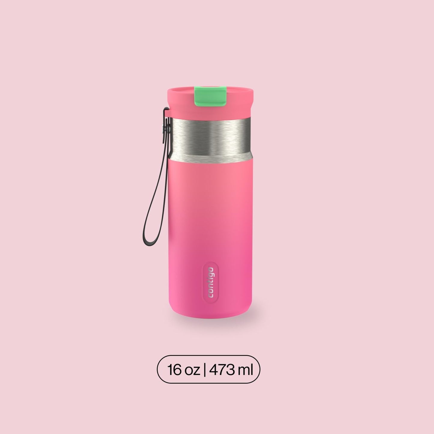 Contigo DualSip 16 oz Compact Water Bottle w/ 2-Way Lid (Drink from Straw or Spout) | Vacuum-Insulated Stainless Steel for Cold Drinks | 100% Leakproof | BPA & Lead-Free | Dishwasher Safe 🍁 All In One Marketplace Canada