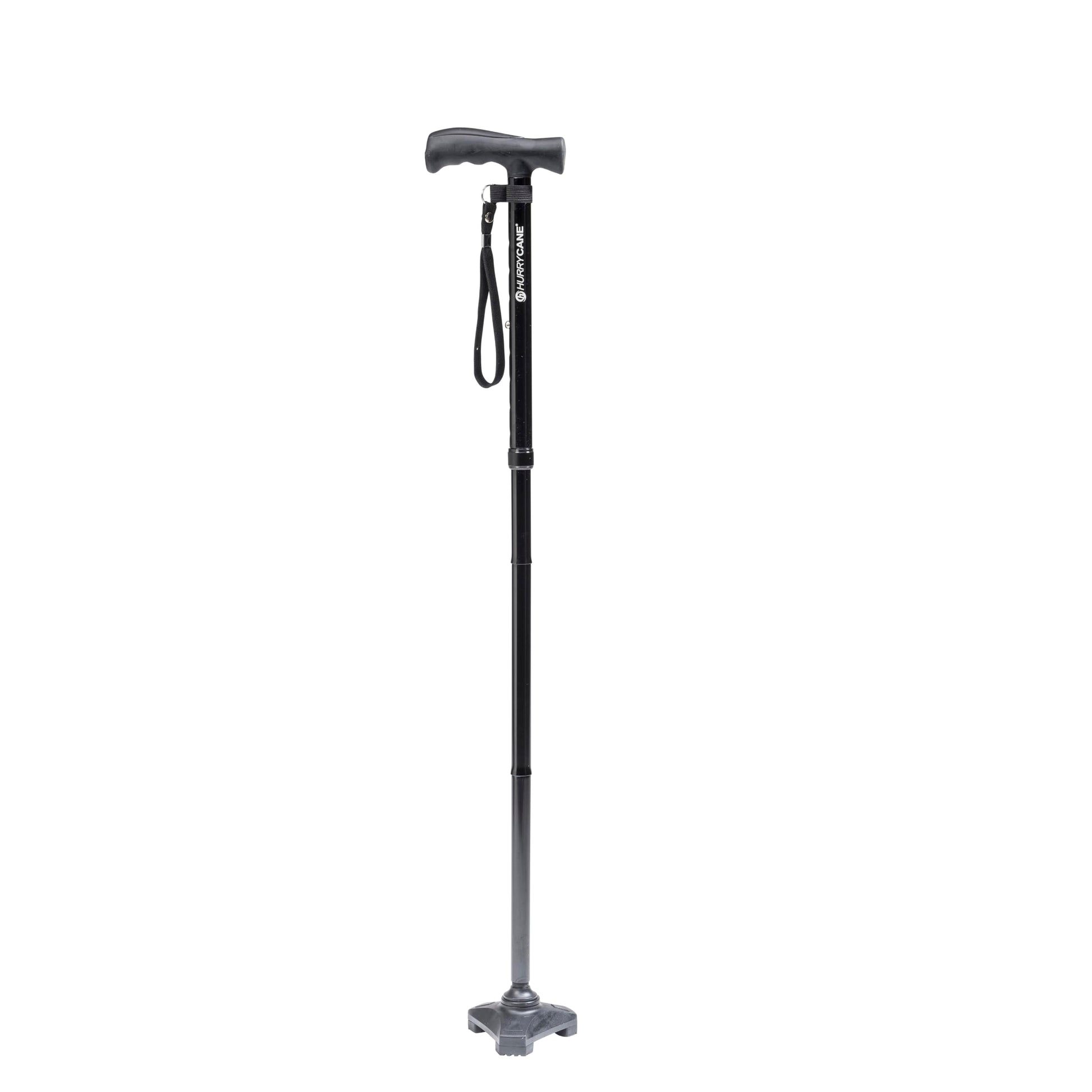 HurryCane Freedom Edition Folding Walking Cane, Black HurryCane