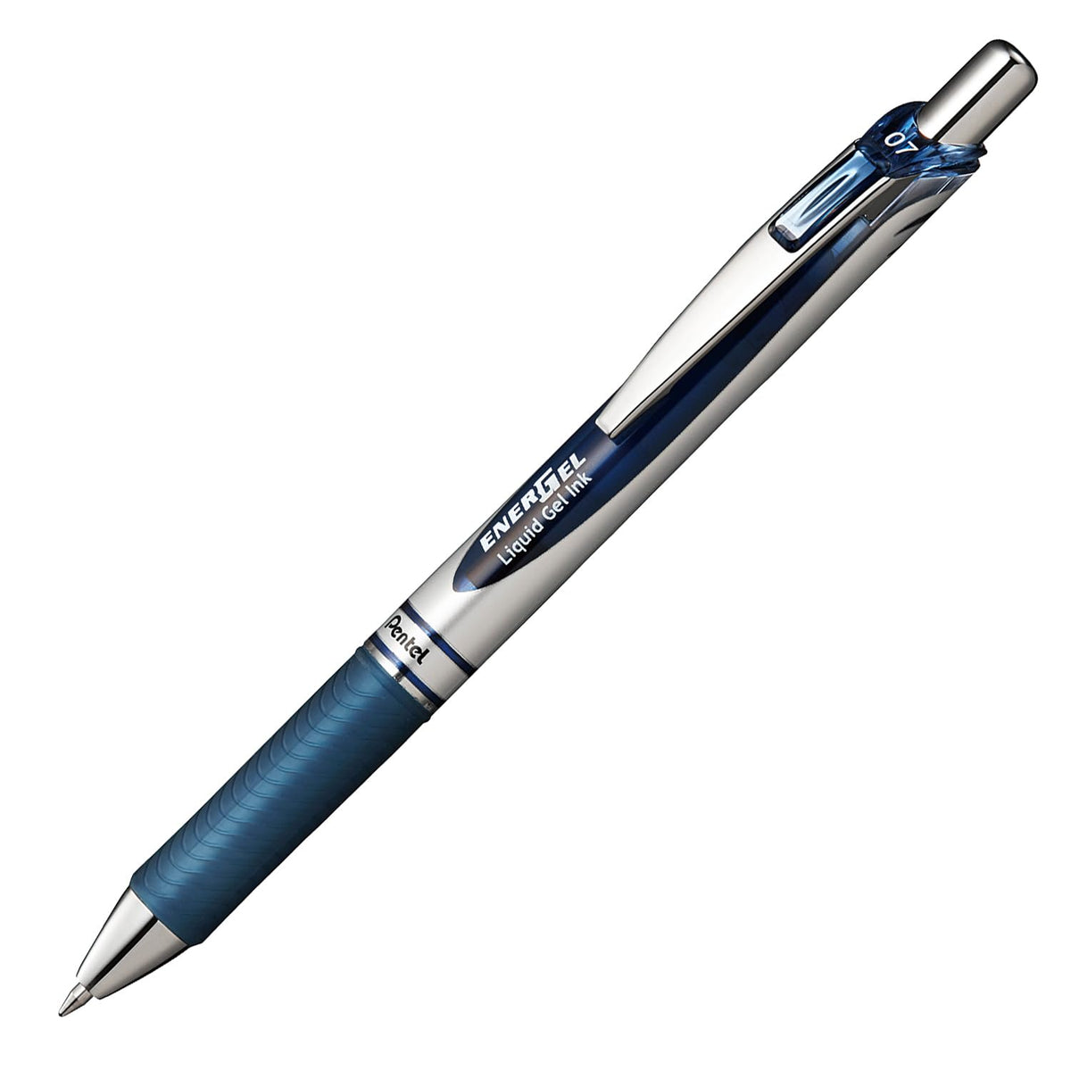 Pentel EnerGel Retractable Liquid Gel Rollerball, 0.7mm Medium Point, 12 Colours Assorted, Box of 12