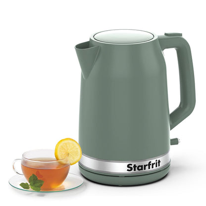 Starfrit Electric Kettle - 1.7L Capacity - Water Level Indicator - Automatic Shut-Off - 1500W – Sage - Available at All In One Marketplace Canada