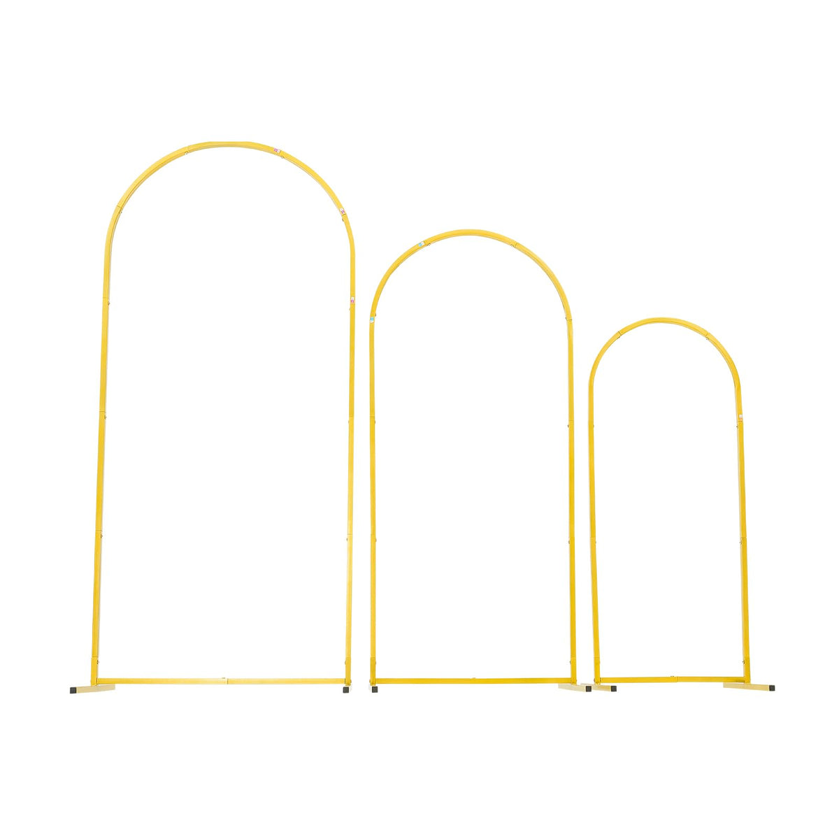 VEVOR Arch Backdrop Stand, Set of 3, 6/5/4 ft, Stable Structure, Easy Assembly, Gold Metal Arch Backdrop Stand for Wedding, Birthday Party, Graduation, Holiday Celebration, and Ceremony Decoration 🍁 All In One Marketplace Canada