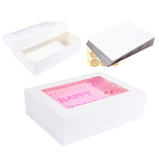 Huoshange 14x10x4 Inches 10 Pack Cake Boxes with Cake Boards 🍁 All In One Marketplace Canada
