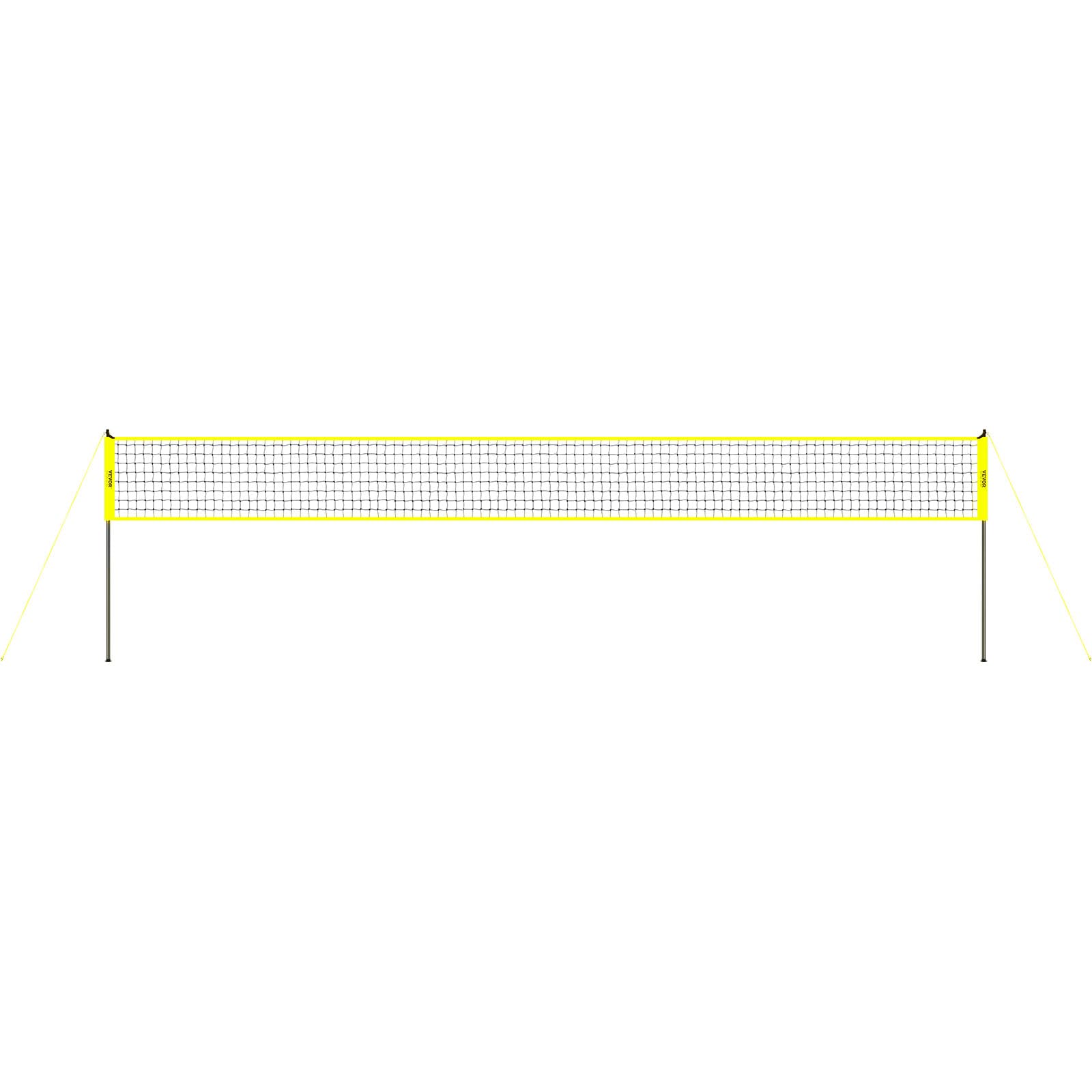 VEVOR Outdoor Portable Volleyball Net System, Adjustable Height Steel Poles, Professional Volleyball Set with PVC Volleyball, Pump, Carrying Bag, Heavy Duty Volleyball Net for Backyard, Beach, Lawn VEVOR