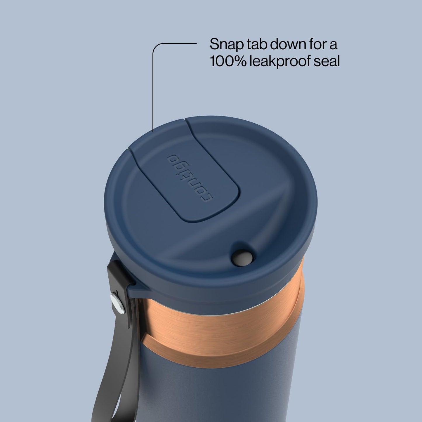 Contigo SnapSeal 24 oz Water Bottle w/Carry Strap & Reusable Straw | Vacuum-Insulated Stainless Steel for Hot & Cold Drinks | Spill-Proof Lid | BPA & Lead-Free | Dishwasher Safe 🍁 All In One Marketplace Canada