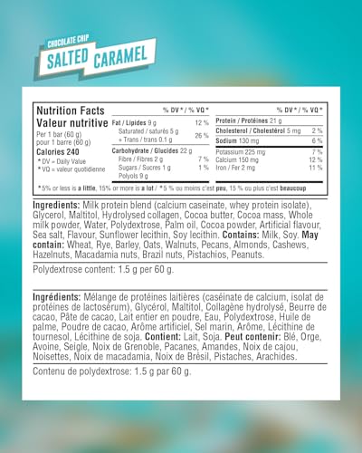 Grenade Carb Killa High Protein Bar - Chocolate Chip Salted Caramel, 12 Pack (60g each)