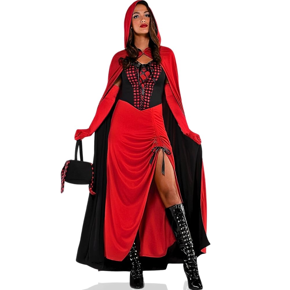 Riding Hood Enchantress Black & Red Costume - Small (2-4) 1 Set - Perfect for Halloween & Cosplay Events
