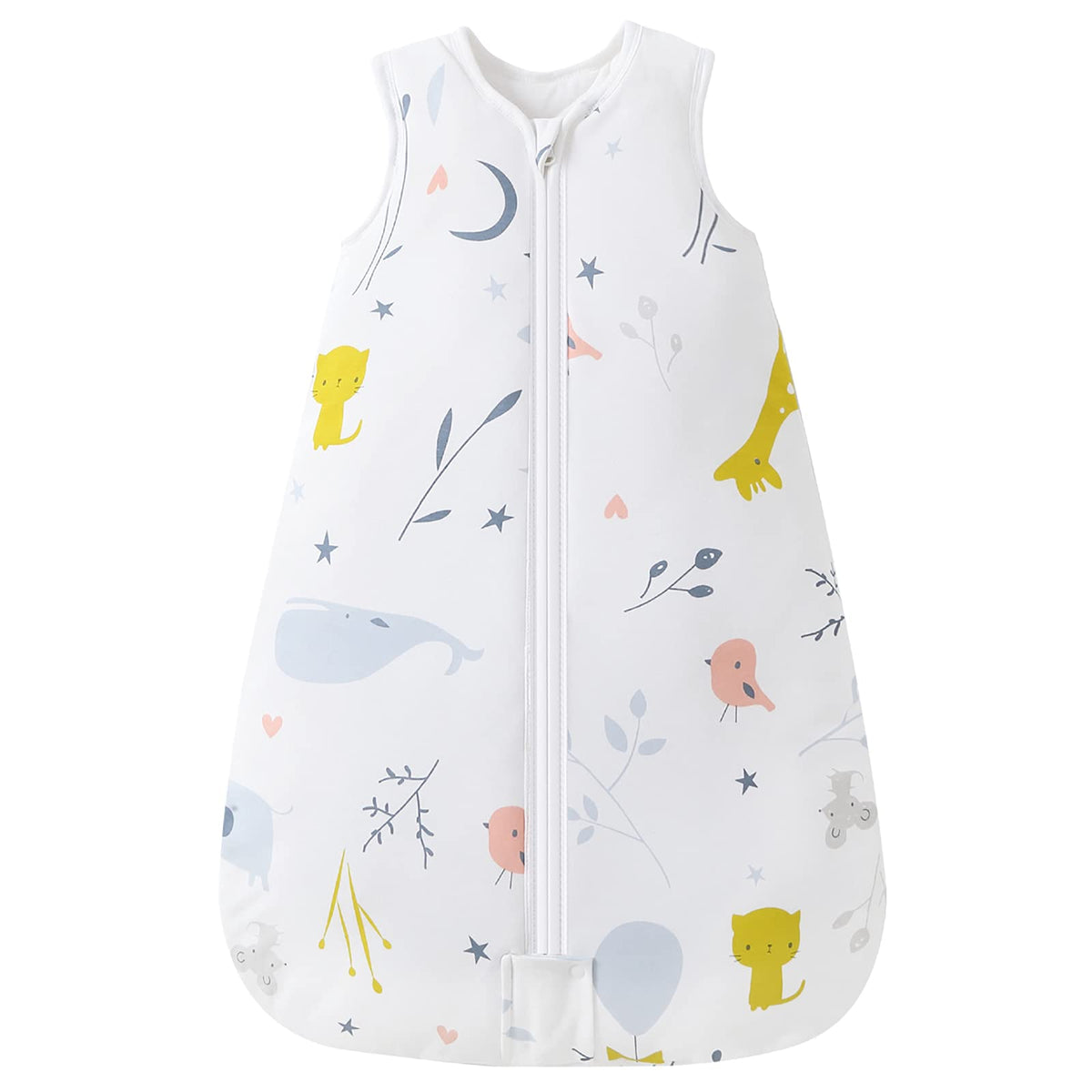 Mosebears Sleep Sack Baby Winter Wearable Blanket with 2-Way Zipper,2.5 TOG Cotton Sleep Sack Unisex (White Animal, 6-12 Months) 🍁 All In One Marketplace Canada