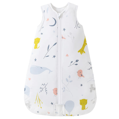 Mosebears Sleep Sack Baby Winter Wearable Blanket with 2-Way Zipper,2.5 TOG Cotton Sleep Sack Unisex (White Animal, 6-12 Months) 🍁 All In One Marketplace Canada