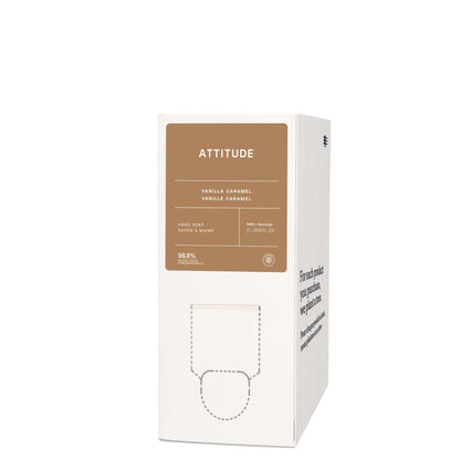 ATTITUDE Liquid Hand Soap Refill, EWG Verified, Made in Canada, Plant and Mineral-Based, Vegan Personal Care Products, Vanilla Caramel Scent, 2 L 🍁 All In One Marketplace Canada