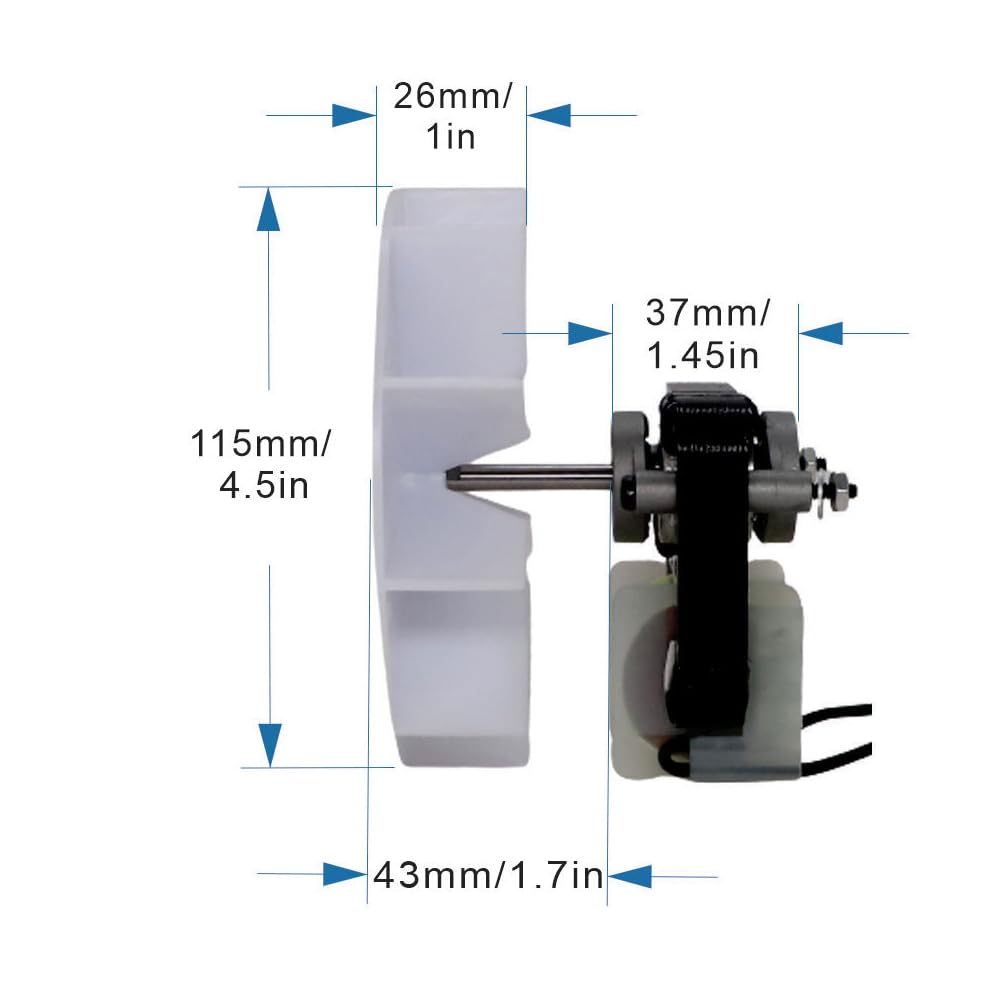 SM550, Universal Bathroom Vent Fan Motor Replacement Kit, 50 CFM, Compatible with Bay Motors, Sears 569, Uppco, Ventorola E498-1, Dayton, Nutone Broan and Many Other Units (1 Pack - Available at All In One Marketplace Canada