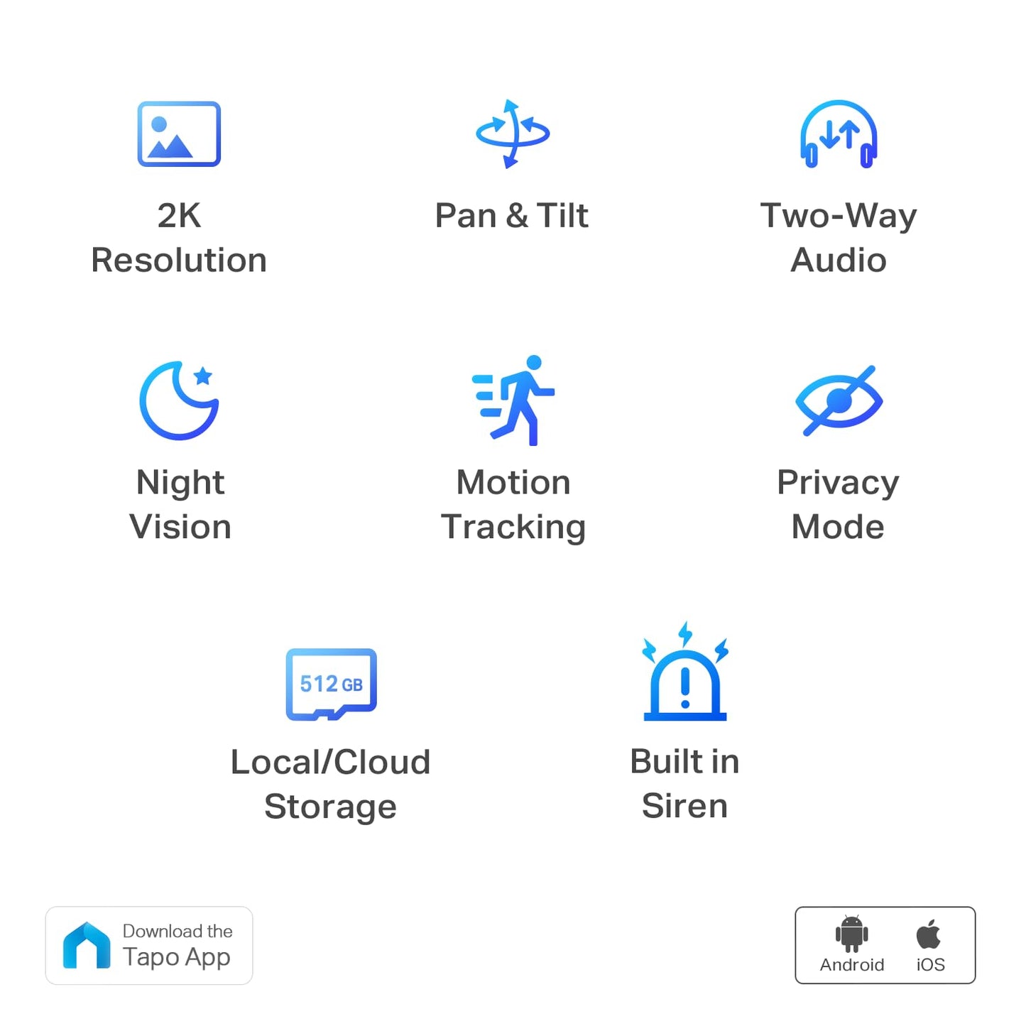 TP-Link Tapo 2K Pan/Tilt Indoor Security WiFi Camera, Baby & Pet Camera w/ 360° Motion Tracking, 2-Way Audio, Night Vision, Cloud & Local Storage (Up to 256 GB), Works w/Alexa & Google (Tapo C210)
