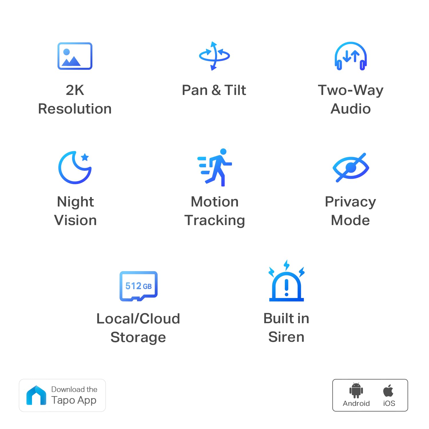 TP-Link Tapo 2K Pan/Tilt Indoor Security WiFi Camera, Baby & Pet Camera w/ 360° Motion Tracking, 2-Way Audio, Night Vision, Cloud & Local Storage (Up to 256 GB), Works w/Alexa & Google (Tapo C210)