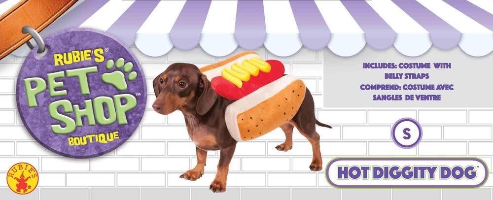 Rubies Costume Co Halloween Classics Collection Pet Costume, Small, Hot Dog