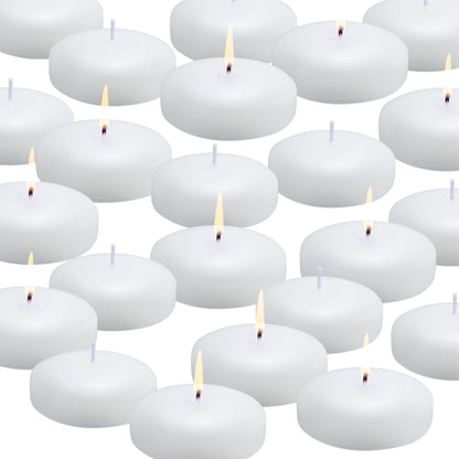 Flamecan 36 Pack Floating Candles, 3” White Unscented Dripless Wax Burning Candles, for Cylinder Vases, Weddings, Party and Holiday 🍁 All In One Marketplace Canada
