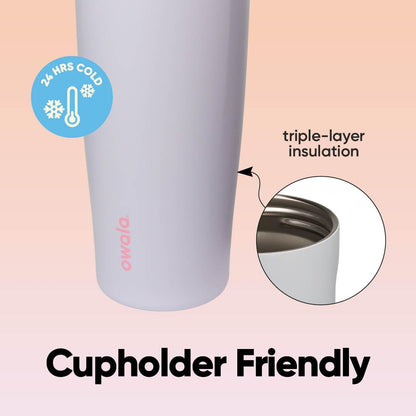 Owala FreeSip Sway Insulated Stainless Steel Water Bottle with Two-Way Spout, Built-In Straw and Bucket Handle, Made for Travel, School, and Sports, 40oz, BPA Free, Leak Proof, Beach House